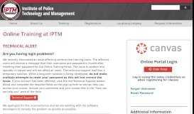 
							         Online Training Portal - Institute of Police Technology and Management								  
							    