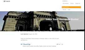 
							         Online Travel Startups in Mumbai - Tracxn explore								  
							    
