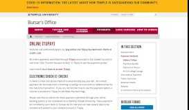 
							         Online (TUPay) - Bursar's Office - Temple University								  
							    