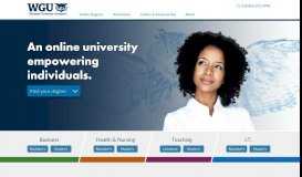 
							         Online University- Western Governors University - WGU								  
							    