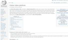 
							         Online video platform - Wikipedia								  
							    