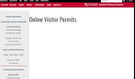 
							         Online Visitor Permits - Institutional Planning and Operations - Rutgers ...								  
							    
