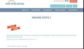 
							         Online Visits - Maine Family Planning								  
							    