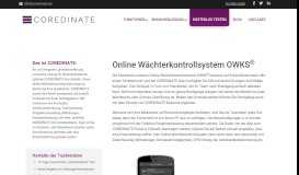 
							         Online Wächterkontrollsystem | COREDINATE								  
							    