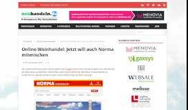 
							         Online-Weinhandel: Jetzt will auch Norma mitmischen - neuhandeln ...								  
							    