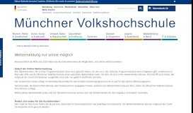 
							         Online-Weitermeldung Dozenten - Münchner Volkshochschule								  
							    