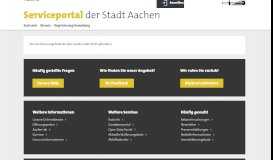 
							         Onlinedienste - Serviceportal der Stadt Aachen								  
							    