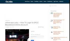
							         online.epcc.edu - How To Login In EPCC Blackboard Online ...								  
							    