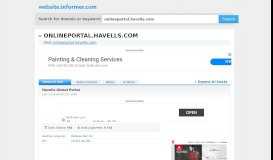 
							         onlineportal.havells.com at WI. Havells Global Portal - Website Informer								  
							    