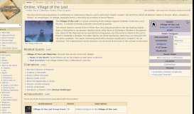
							         Online:Village of the Lost - The Unofficial Elder Scrolls Pages (UESP)								  
							    