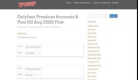 
							         Onlyfans Premium Accounts & Pass - Xpassgf								  
							    