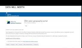 
							         ONS open geography portal - Data Mill North								  
							    
