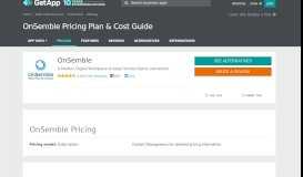 
							         OnSemble Intranet Portal Pricing Plan & Cost Guide | GetApp®								  
							    