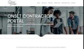 
							         Onset Contractor Portal - Onset Design								  
							    