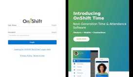 
							         OnShift Login								  
							    