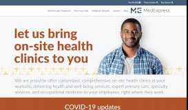 
							         Onsite Health Clinics | MedExpress								  
							    