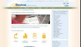 
							         Onslow Memorial Hospital Patient Portal								  
							    