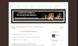 
							         Ontario SPCA pet insurance: Ontario Residents you're covered!								  
							    