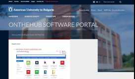 
							         OnTheHub software portal | AUBG								  
							    