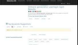 
							         Ontrack genesishcc userlogin login Results For Websites Listing								  
							    