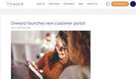
							         Onward launches new customer portal - Onward Homes								  
							    