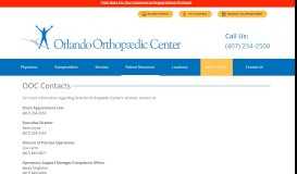 
							         OOC Contacts | Orlando Orthopaedic Center								  
							    