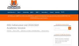 
							         OOU Admission List 2018/2019 Session is Out [First Batch] - AllSchool								  
							    