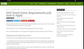 
							         OOU Direct Entry: Requirements and how to Apply - OgunObservers								  
							    