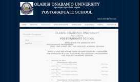 
							         OOU-PGS | Admissions - Olabisi Onabanjo University								  
							    