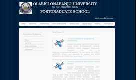 
							         OOU-PGS | Latest News and Events - Olabisi Onabanjo University								  
							    