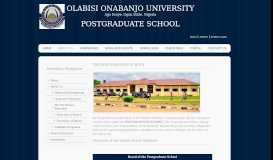 
							         OOU-PGS | Postgraduate School Structure - Olabisi Onabanjo University								  
							    