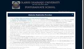 
							         OOU-PGS | Student Login - Olabisi Onabanjo University								  
							    