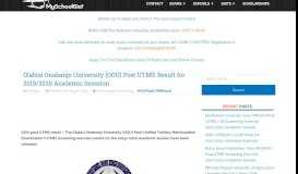 
							         OOU Post UTME Result is Out 2018/2019 | How to Check ...								  
							    