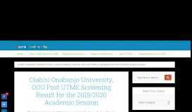
							         OOU Post UTME Result is out for 2018/2019 Academic Session								  
							    