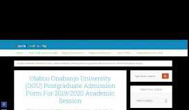 
							         OOU Postgraduate Admission Form, 2019/2020 Academic Session								  
							    