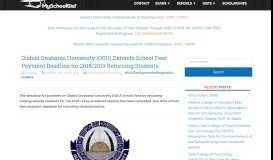 
							         OOU School Fees Payment & Registration Deadline 2018/2019								  
							    
