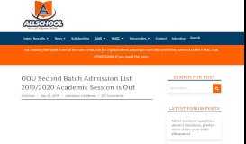 
							         OOU Second Batch Admission List 2018/19 is Officially Out - AllSchool								  
							    