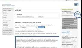 
							         OPAC | Universitätsbibliothek der TUM								  
							    