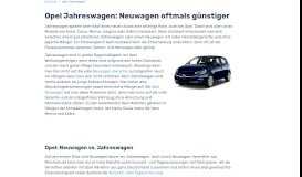 
							         Opel Jahreswagen, Kurzzeit- und Tageszulassungen - MeinAuto.de								  
							    