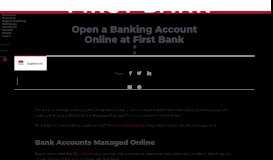 
							         Open a Banking Account Online at First Bank | First Bank								  
							    