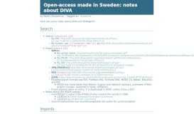 
							         Open-access made in Sweden: notes about DIVA								  
							    