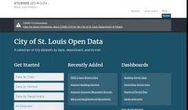 
							         Open Data | City of St. Louis								  
							    