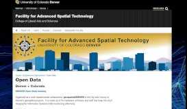 
							         Open Data | Facility for Advanced Spatial Technology | University of ...								  
							    