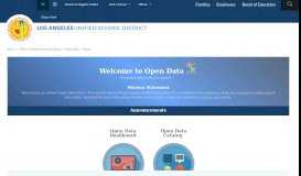 
							         Open Data / Home - Los Angeles Unified School District								  
							    