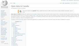 
							         Open data in Canada - Wikipedia								  
							    