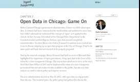 
							         Open Data in Chicago: Game On - Beyond Transparency								  
							    