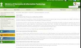 
							         Open Data | Ministry of Electronics and Information Technology ...								  
							    