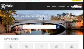
							         Open Data on public services in the City of York								  
							    