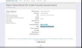 
							         Open Data Portal for Cook County Government - Data Portals								  
							    