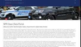 
							         Open Data Portal - Northampton Massachusetts Police Department								  
							    